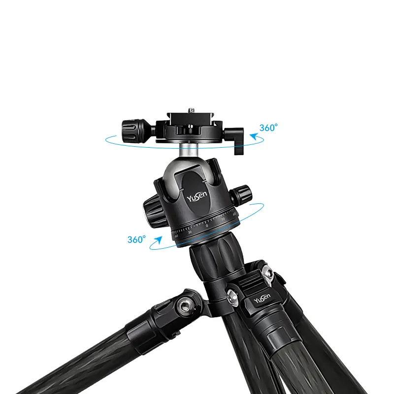 Camera DSLR Tripod for Travel Lightweight carbon fiber 360 Degree Ball Head Tripod, Monopod selfie stick stand tripod wi