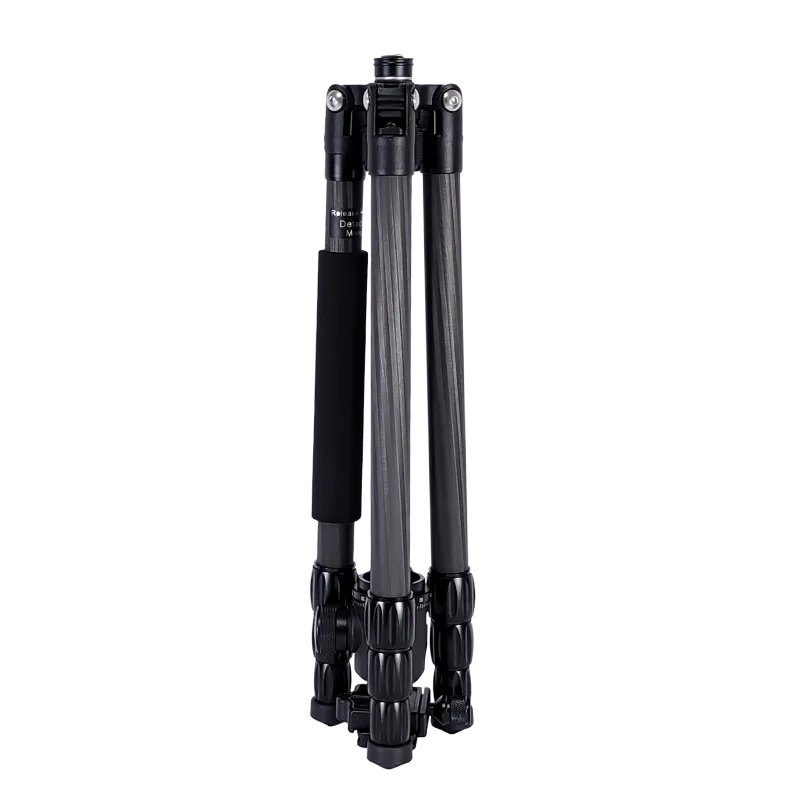 Foldable Carbon Fiber Tripod Monopod 360°Ball Head Detachable Max Load at 10kg Adjustable Height from 53cm to 160cm for Camera Phone