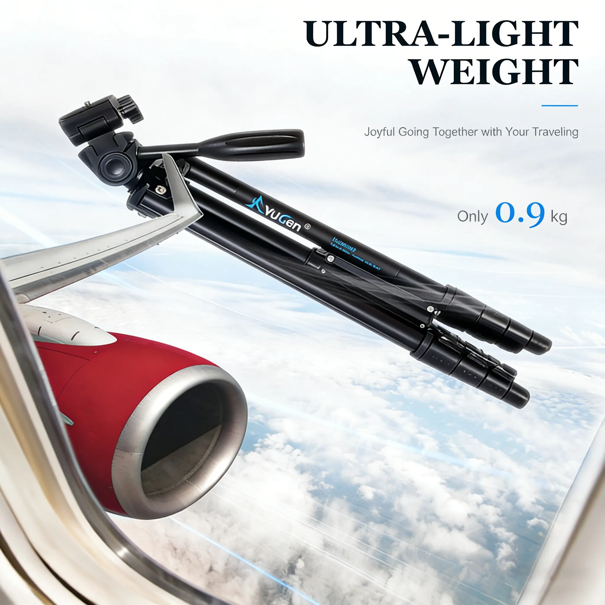Professional Lightweight Aluminium Mini Tripod Stand Foldable Design for Outdoor Travel DSLR Camera Phone Selfies