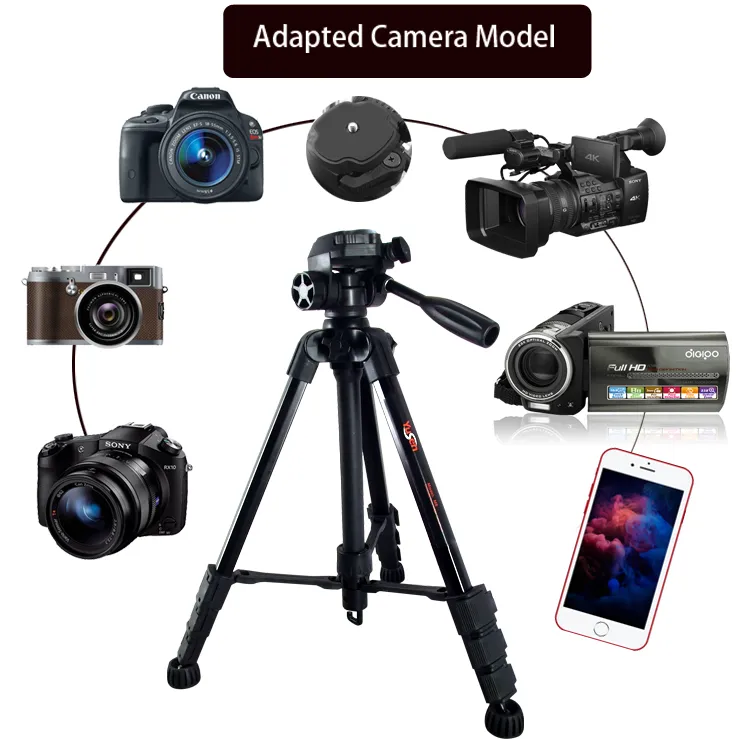 Lightweight Stand Professional Compact Travel Aluminium Alloy Camera Tripod