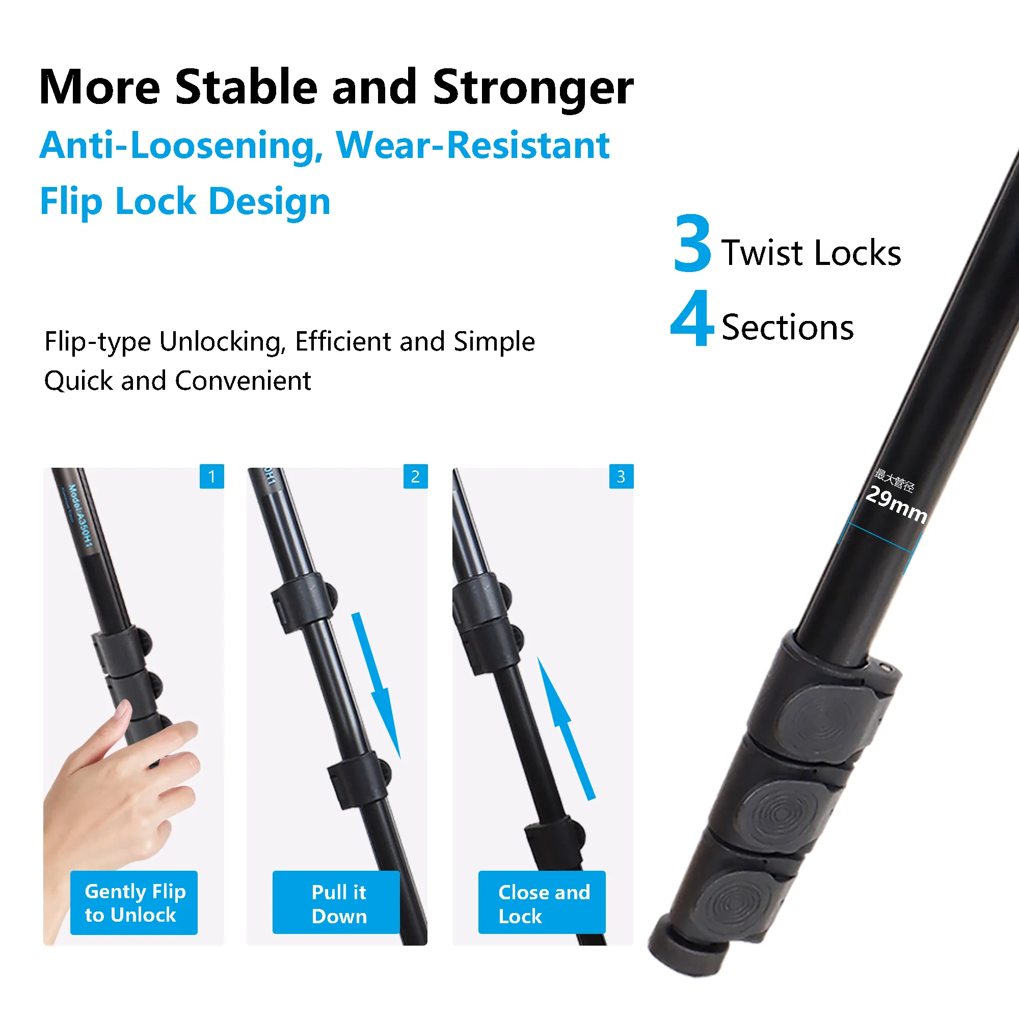 Professional Portable Aluminum Tripod with Hydraulic Damping Head Quick Release Plate Telescopic Handle for DSLR Camera