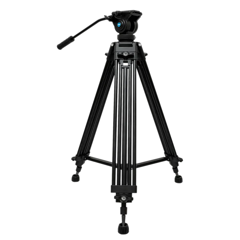 Video Tripod with Fluid Head , Metal Camera Tripod with Smooth Friction Damping