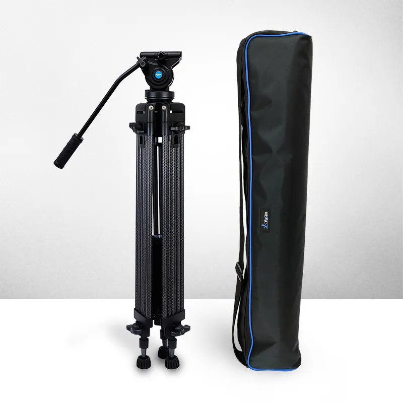 Video Tripod Professional Carbon Fiber Twin Tube Video Tripod