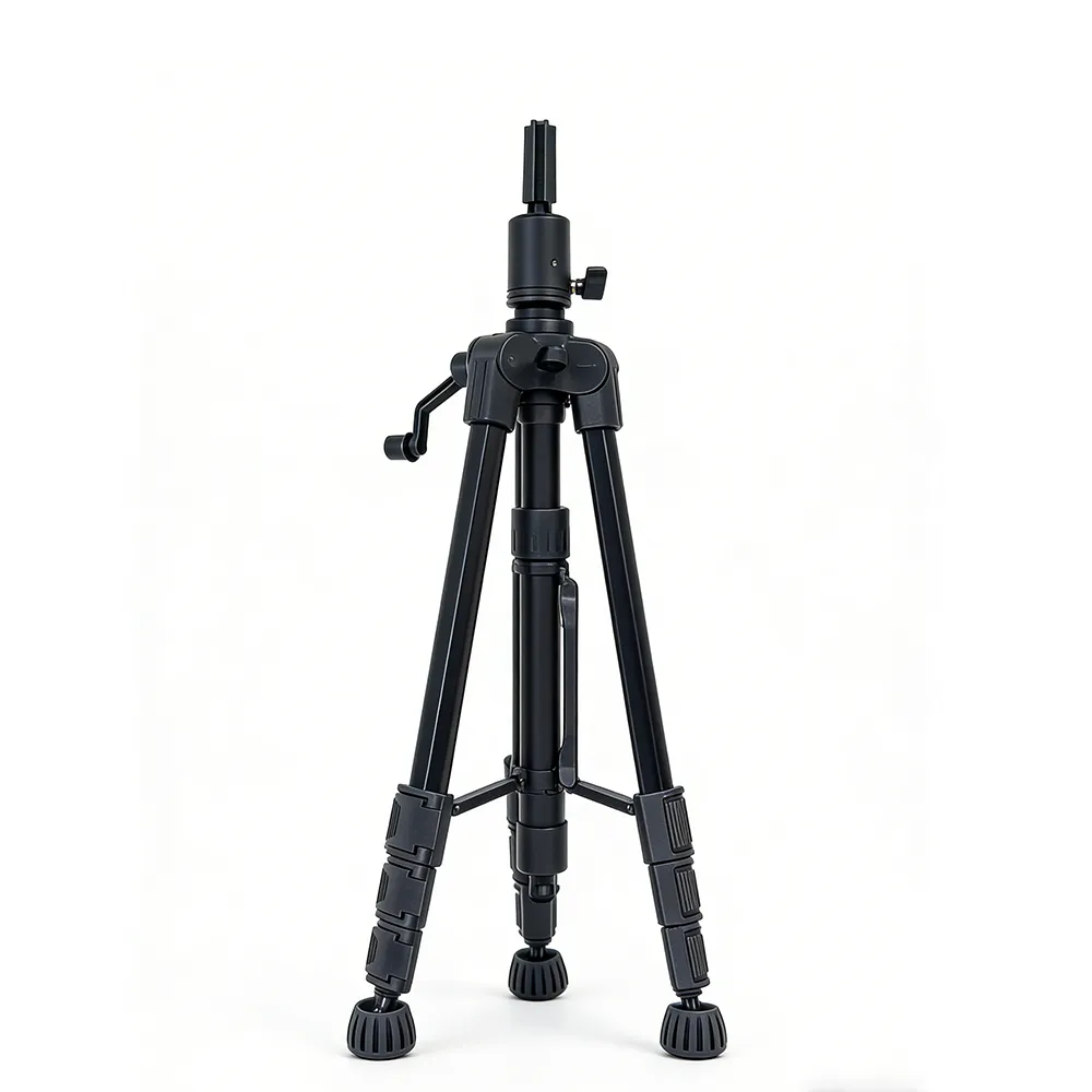 Adjustable Height Aluminum alloy Durable High Foot Tripod Wig Making Tripod for Wig Training Mannequin Head