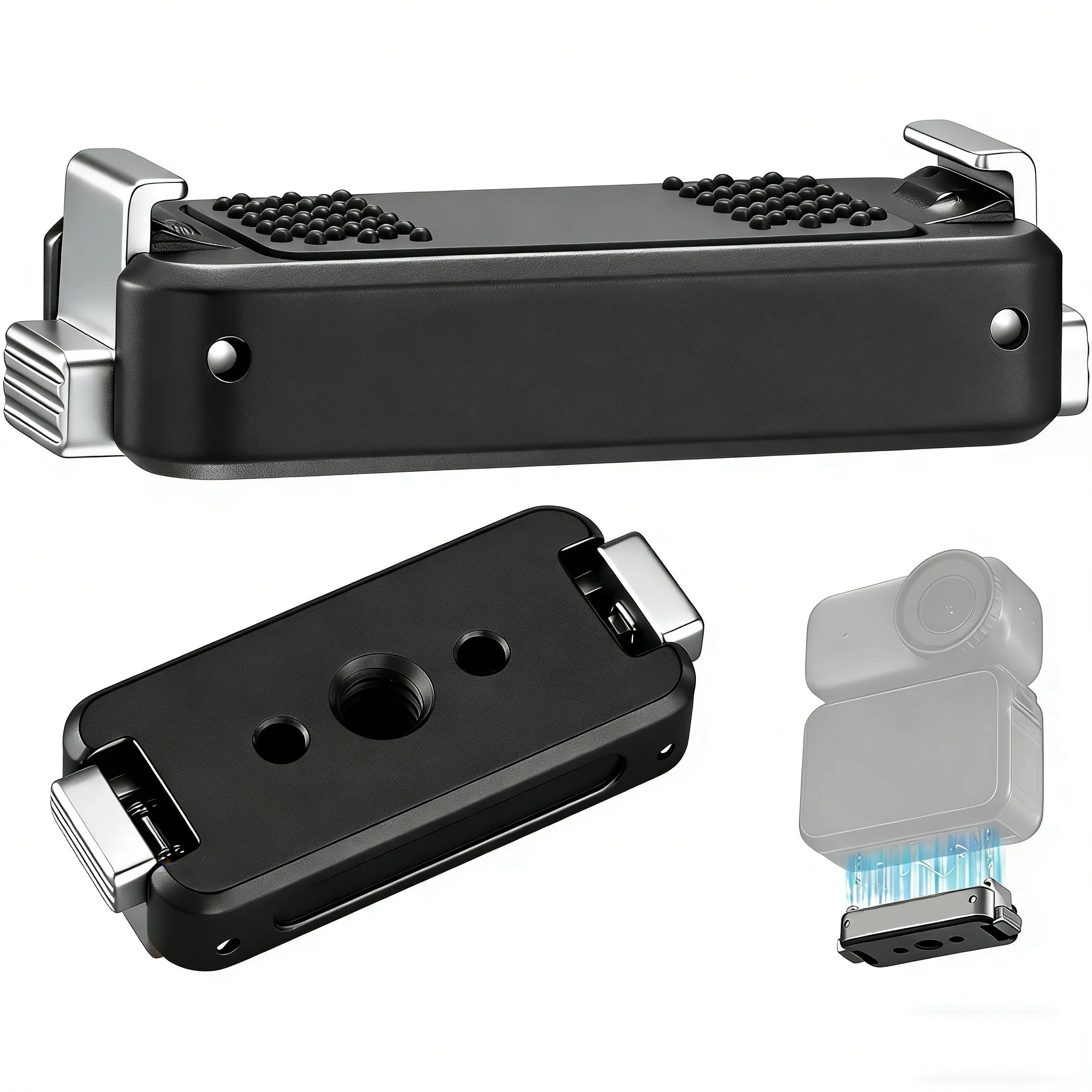 Magnetic Quick Release Mount Compatible with DJI Osmo Action 6/Osmo Nano, Aluminum Alloy Bracket Extension Base with 1/4