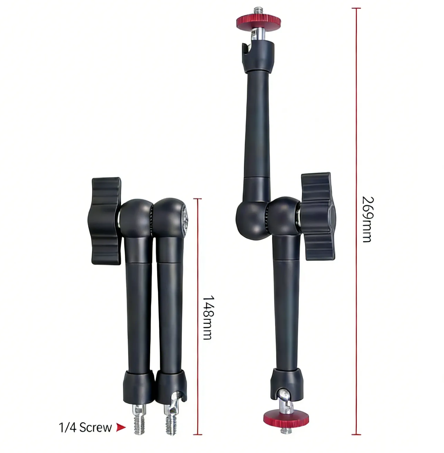 Professional Multi-Directional Adjustment Magic Arm Noga Style Aluminum Stainless Steel 5kg Load for Photography Camera 