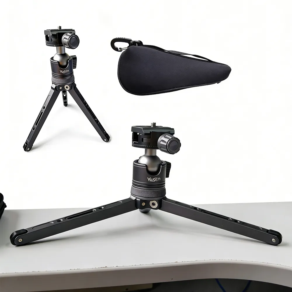 Mini Tripod Desktop Tripod with 360° Ball Head and 1/4"-20 Screw for DSLR Cameras Smartphone Projectors with Quick 