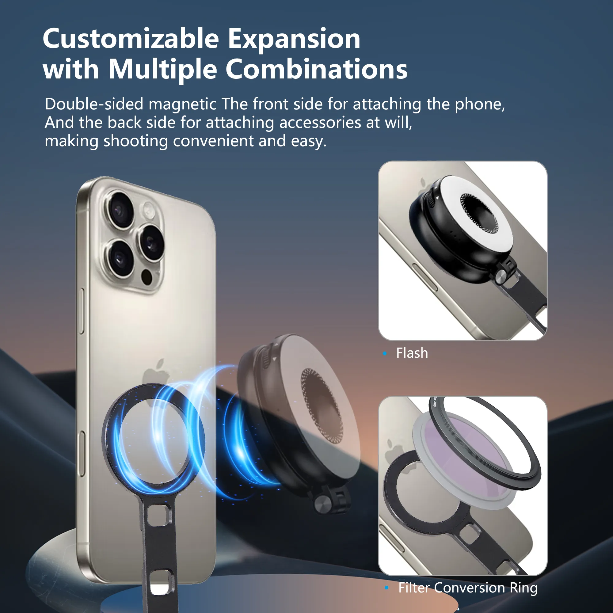 Magnetic Phone Tripod Stand Portable Cell Phone Holder Strong Magnet Mini Pocket Smartphone Mount Foldable Selfie Stick 