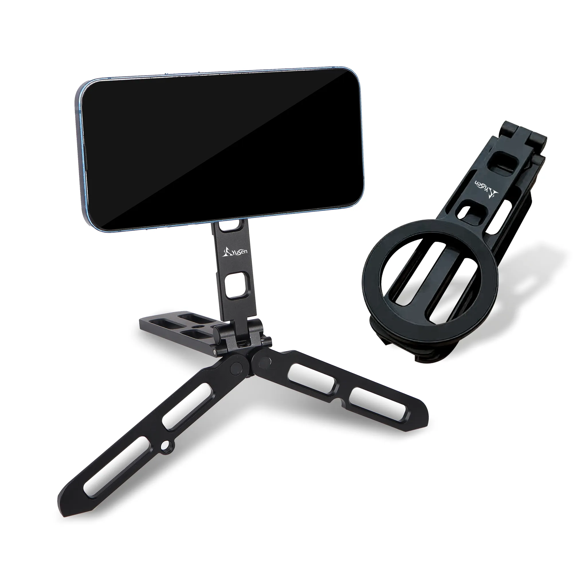 Magnetic Phone Tripod Stand Portable Cell Phone Holder Strong Magnet Mini Pocket Smartphone Mount Foldable Selfie Stick 