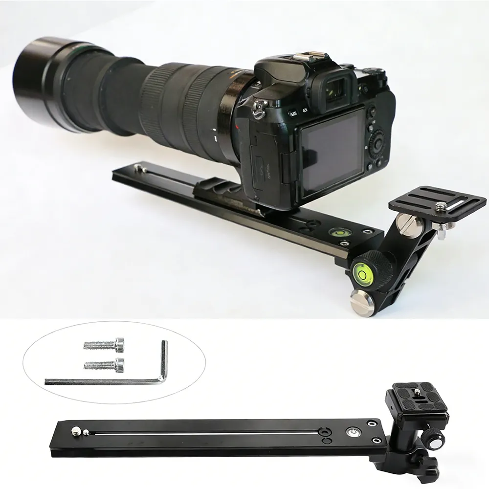 Telephoto Lens Support Bracket with Quick Release Plate for 600-800mm Zoom Lens Bird Watching and Wildlife Photography