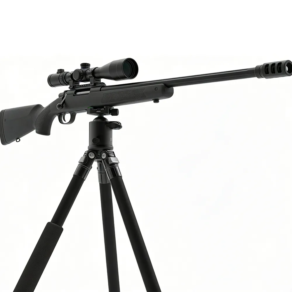 Professional Aluminum Shooting Tripod for Hunting Flexible Three-section Tripod