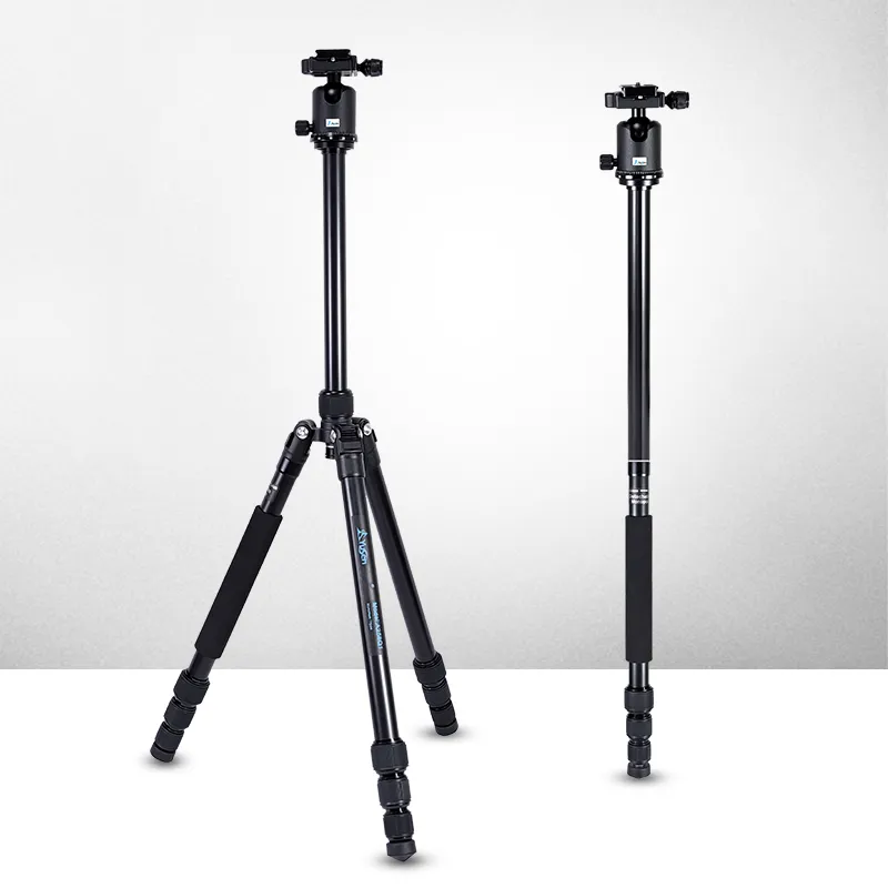 Aluminum Camera Tripod Detachable Legs Convertible to Monopod Durable Tripod Kit for DSRL with CNC 360°Ball Head Kit Tri