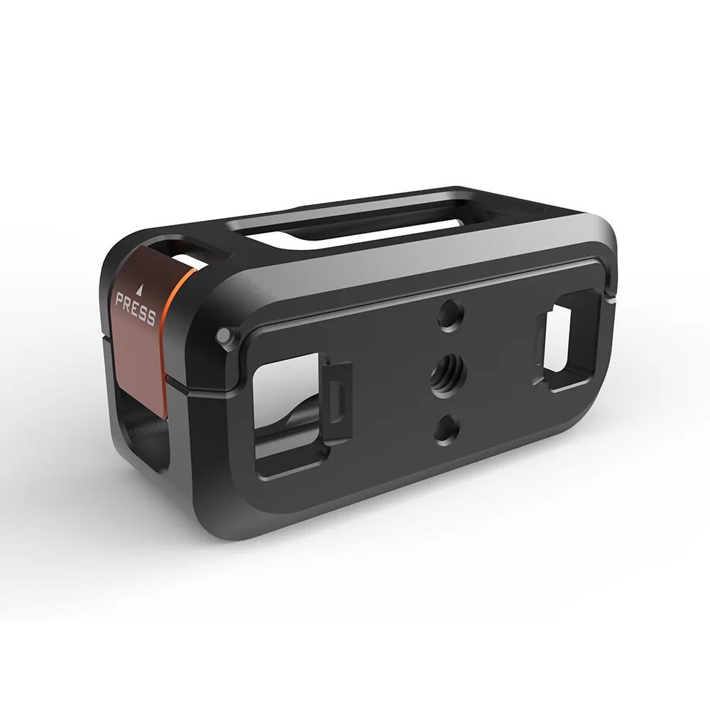 Camera Cage for DJI Osmo Nano,Lightweight Aluminum Protective Frame 1/4"-20 Threaded Hole and Cold Shoe Mount, Full Button Access, Magnetic Compatible - for Vlogging & Travel