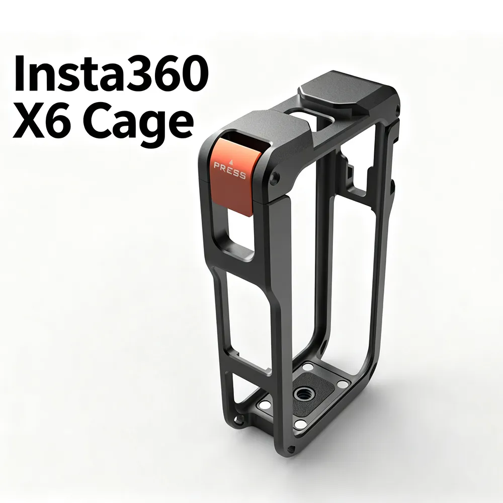 Insta360 X6 Camera Cage Protective Frame with Multiple Mounting Points for Vlogging, Shooting and Action Camera Accessories